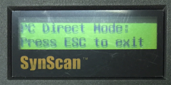 PC Direct Mode: Press ESC to exitײ